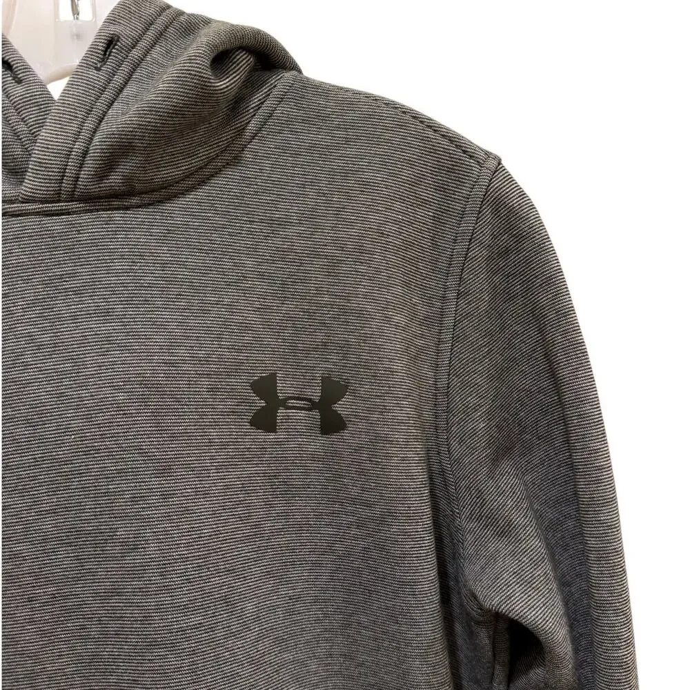 Under Armour Youth‎ Small ColdGear Hoodie Gray Fitted Athletic